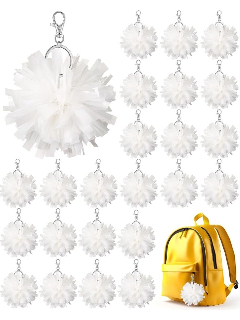Cheerful Pom Pom Keychain | Fun Accessory for Bags, Keys & Backpacks